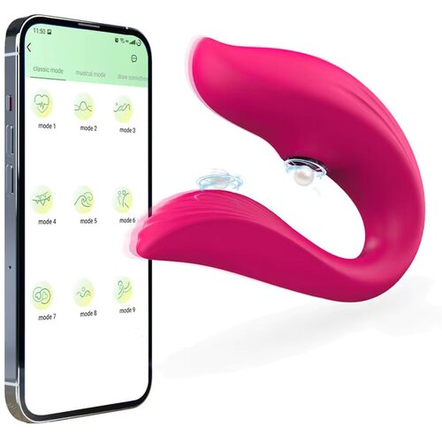 Iza Zatvorenih Vrata MZ2574 Smart Couple Vibrator za parove sa Talasima Pritiska &amp;ndash; App Kontrola Slike