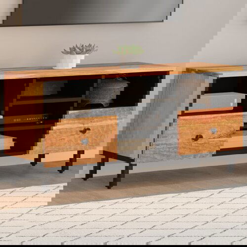  The Living Store TV omarica 100x33x46 cm trden akacijev les - TV Omarica, (21555223) Slike