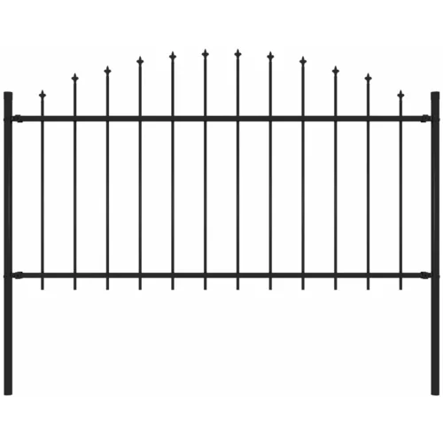 ograda s ukrasnim kopljima (1,25 - 1,5 ) x 1,7 m čelična crna