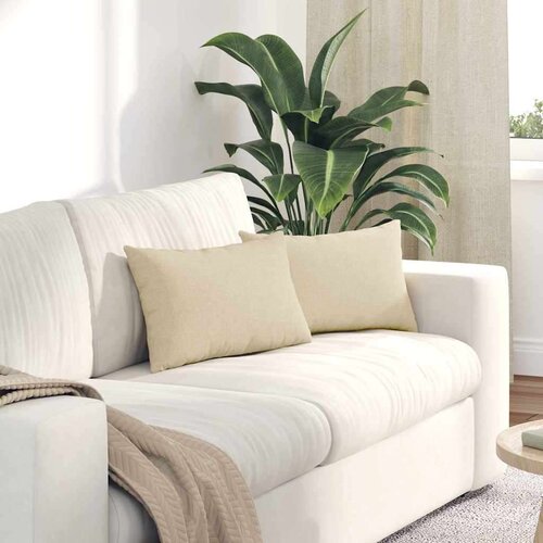 VidaXL jastučići za sofu 2 pcs krema 50 x 30 cm tkanina Slike