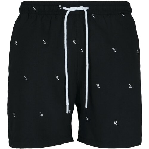 UC Men Black/Palm Embroidered Swim Shorts Slike