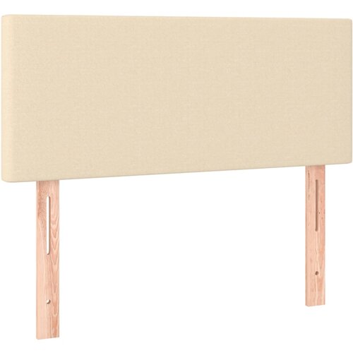 Maison Chic posteljno vzglavje - vzglavna omarica - nočna omarica krem 100x5x78/88 cm blago, (21705065) Slike