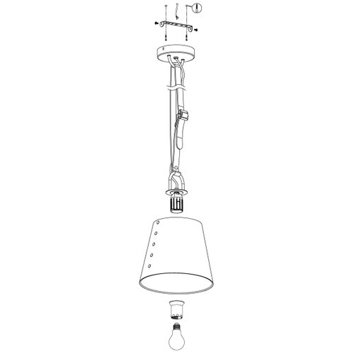 Eglo 43405 - visilica na sajli chertsey 1xE27/60W/230V Slike