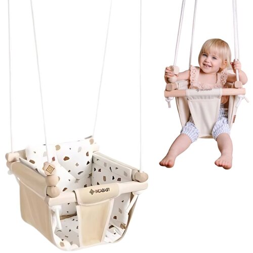 Monkey Gym Otro&scaron;ka Gugalnica Junior Beige - Mossaic, (5000081534) Cene