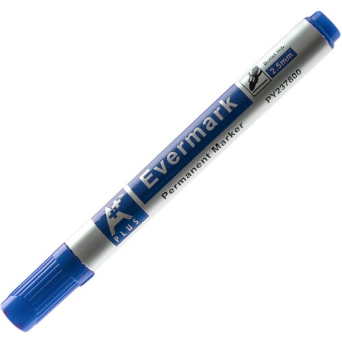 A PLUS permanentni marker PY237800, obli vrh 2.5 mm plavi Slike