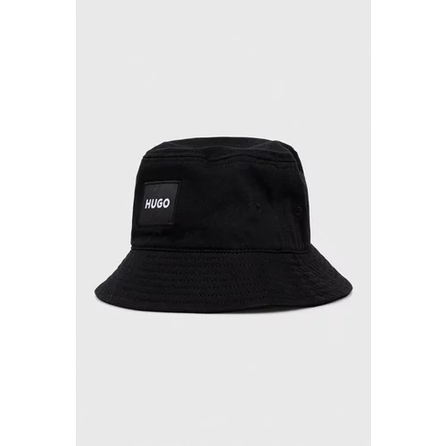 Hugo Bombažni klobuk črna barva