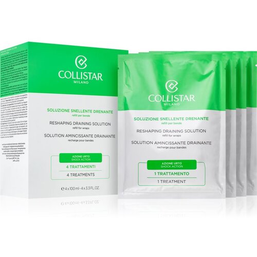Collistar Reshaping Draining Solution Refill For Wraps termoaktivni zavoj protiv celulita zamjensko punjenje 4x100 ml Cijene