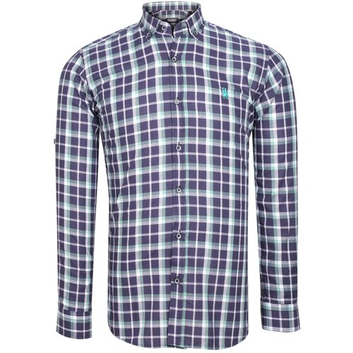 Dewberry G741 MEN'S SHIRT-GREEN-NAVY BLUE Cijene