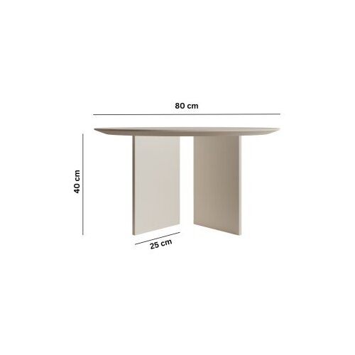 Hanah home Klub sto Leo 42, 80x42x80 cm, Bijeli Slike