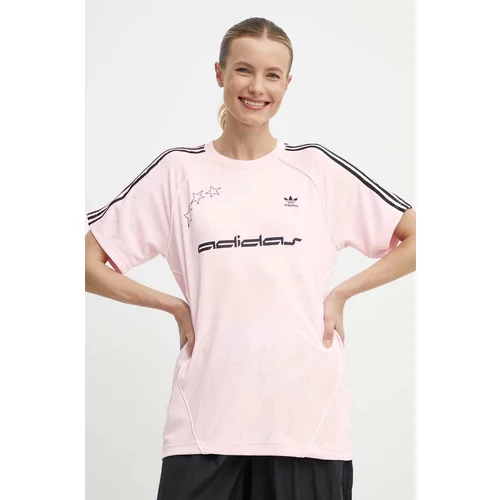 Adidas Kratka majica ženska, roza barva, IT9680