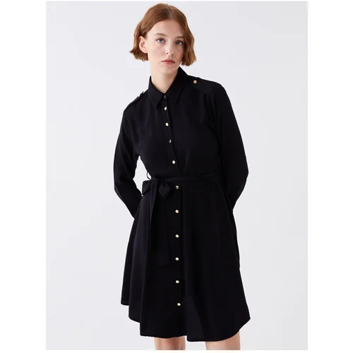 LC Waikiki Women's Plain Long Sleeve Shirt Dress