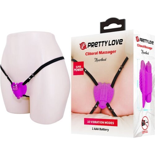 PRETTY LOVE FLIRTATION PRETTY LOVE - CLITORAL MASSAGER HEARTBEAT 10 VIBRATION MODES PURPLE Cene