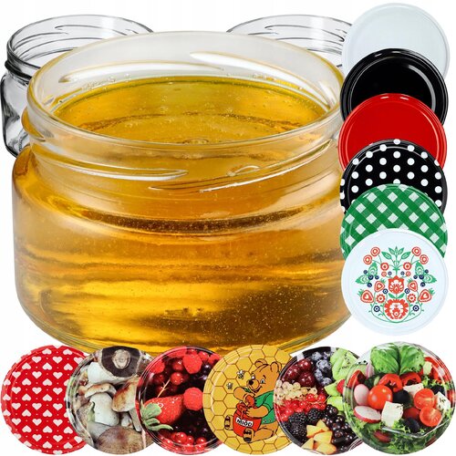 KADAX 50 kosov kozarcev 250 ml kozarci za marmelado med za sveče stekleni pokrovčki Fi82, (5000355308) Cene