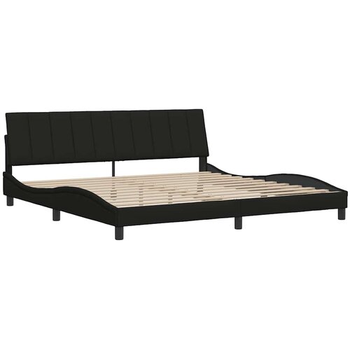  Okvir za krevet bez madraca Hanko crni 200x200 cm od tkanine Slike