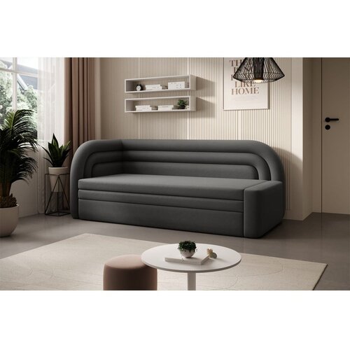 ELTAP Siva bar&amp;scaron;unasti sklopiva/s prostorom za odlaganje sofa s lijevim kutom 223 cm Fabillo &amp;ndash; Slike