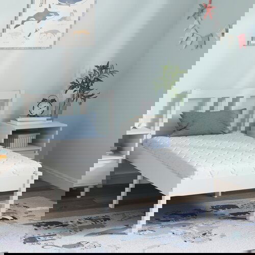 VidaXL Vzmetnice Bela 160 x 80 cm 100% poliester Slike