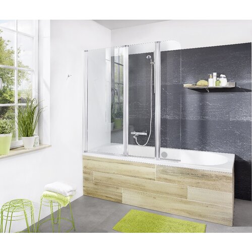 CAMARGUE pregrada za kadu (3-dij., 130 x 140 cm, Prozirno staklo) Cijene
