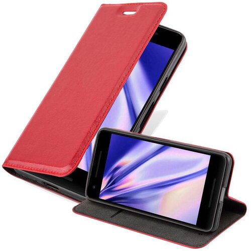 Cadorabo Ohi&scaron;je, združljivo z Google PIXEL 2 v rdeče jabolko - Za&scaron;čitni ovitek z magnetnim zapiranjem, stoječo funkcijo in režo za kartice, (20558411) Cene