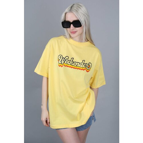 Madmext T-Shirt - Yellow - Oversize Slike