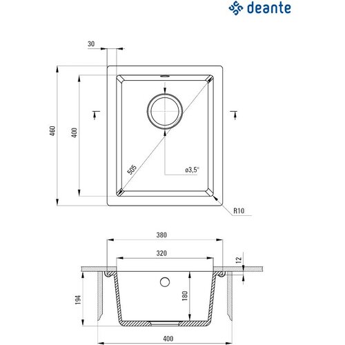 Deante sudopera corda undermount 38NE Cene