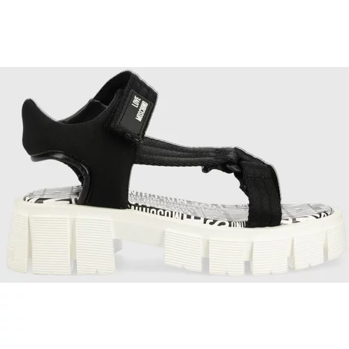 Love Moschino Sandale za žene, boja: crna, s platformom, JA16216G0GIX300A