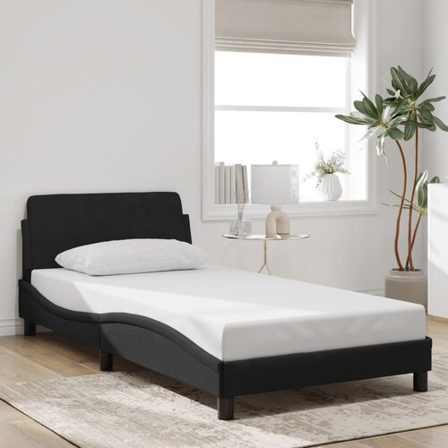 Furnova Posteljni okvir brez vzmetnice črn 100x200 cm žamet, (21936238) Slike