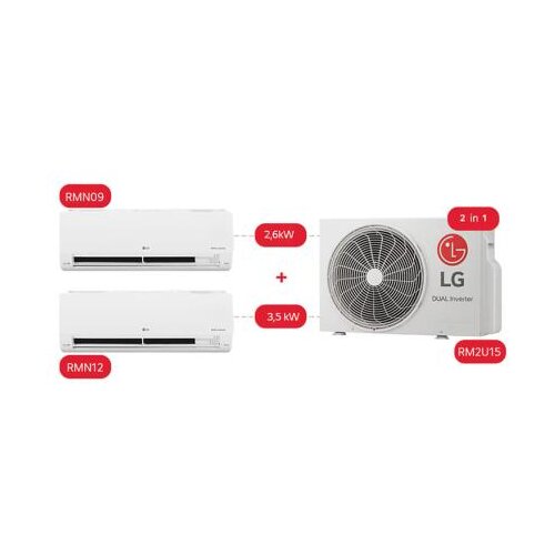 LG 2 in 1 DUALCOOL Fiksni Multi 2,6 + 3,5 kW klima uređaj Cene