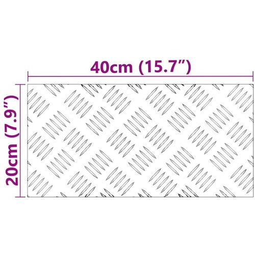  Aluminijske dijamantne ploče 4 kom. proti-klizne 40x20 cm Slike