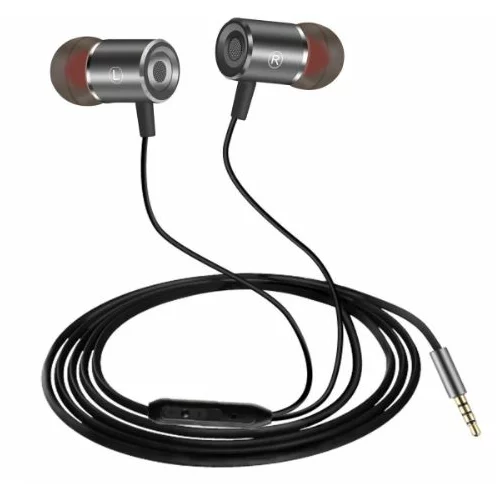 Bitmore slušalke magnetic s 3,5 vtičem in mikrofonom 2x in razdelilnik za slušalke - črne