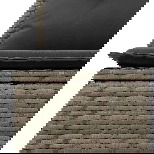 vidaXL 6-dijelni set vrtnih sofa poliratan i bagrem s jastucima sivi Cene
