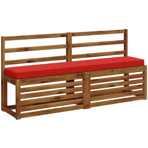  Jastučići za klupe - 2 dijela VUGHT 2 pcs 100% poliester Crvena Slike