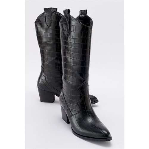 LuviShoes BARBARA Black Print Women's Boots Slike