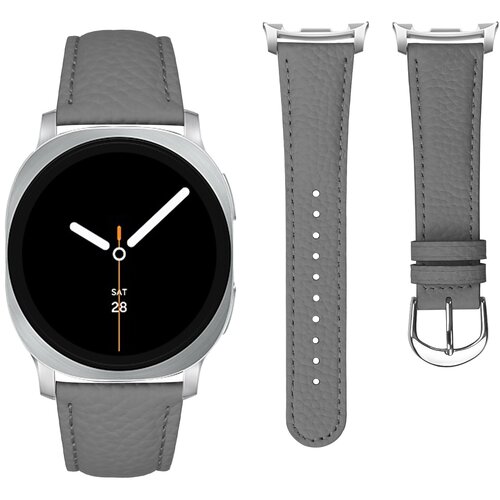 INF kompatibilno z samsung galaxy Watch8/Classic usnjen pas z litchi vzorec grey, (5000079152) Cene
