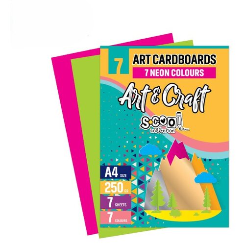 Scool set kartona Art&amp;amp;Craft SC1806, A4, 250g, 7 boja Slike