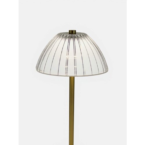 Sinsay LED noćna lampa s rebrastim sjenilom i zlatnom bazom Slike