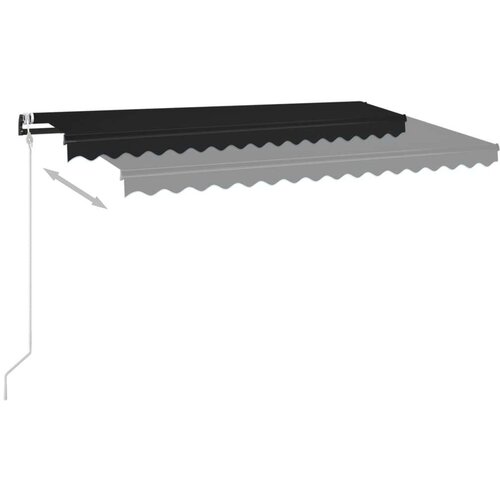  Automatska tenda sa senzorom za vjetar LED 400x350 cm antracit Slike