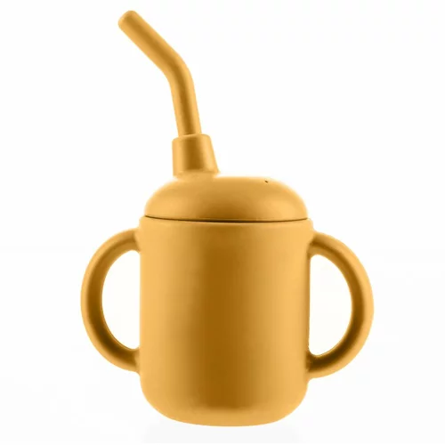 Zopa Silicone Mug skodelica 2 v 1 Mustard Yellow 1 kos