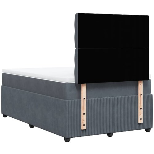 Box spring krevet s madracem tamnosivi 120 x 200 cm bar&amp;scaron;unasti Slike