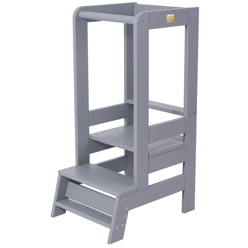 MeowBaby Sivi toranj za učenje od borovine Montessori - Slike