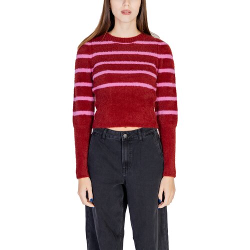 Only Puloverji Onlpiumo Ls Puff Stripe O-Neck Cc Knt 15324211 Rdeča Cene