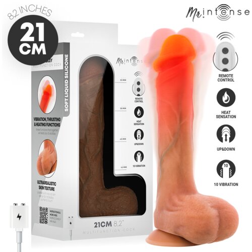 Mr. Intense VIBRATOR Bradley Flesh 21 cm - realističen penis, potisni, daljinec, gretje, silikon, 10 vibracij Slike