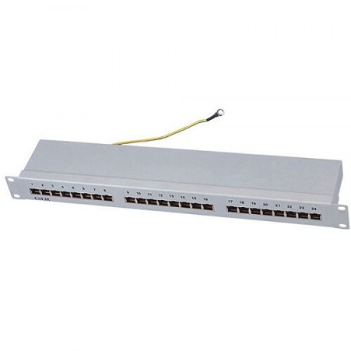 Patch panel 19&amp;quot;/1U sa 24 RJ-45 STP kat. 6 Fully Shielded, Krone LSA, držač kablova sa zadnje CRNI Cene