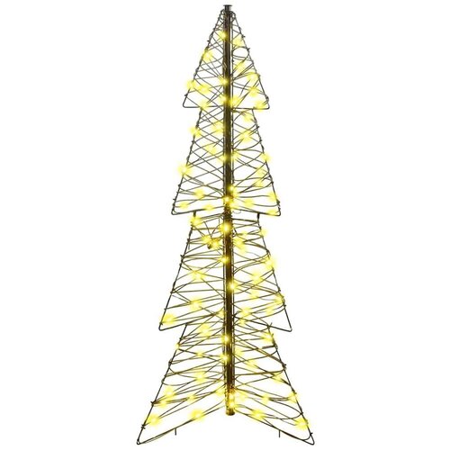 VidaXL Božićno drvce s 100 LED svjetlima Topla bijela 120 cm Ratan Slike