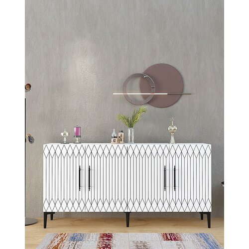 Hanah home konzolni sto Ressi, 150x75x35 cm, Beli Slike