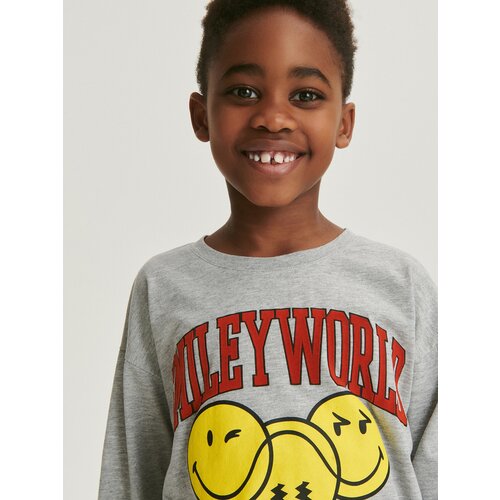 Reserved - Predimenzionirana majica dugih rukava SmileyWorld&amp;reg; - light grey Slike