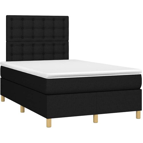  box spring s madracem LED crni 120 x 200 cm od tkanine Slike