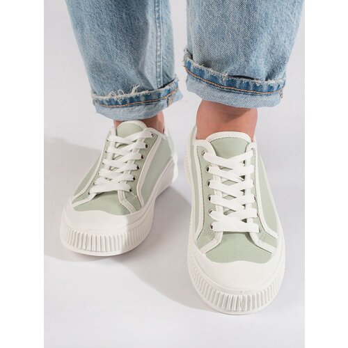 Shelvt Light green women's platform sneakers Cijene