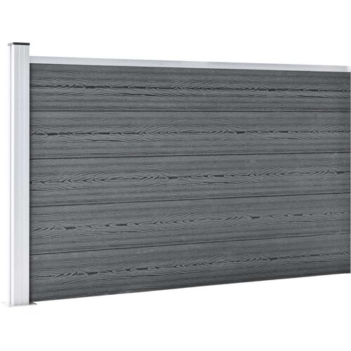 VidaXL Vrtna ograda WPC 175 x 105 cm siva Slike