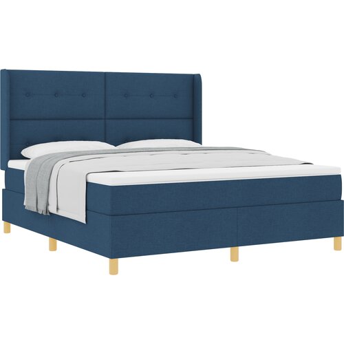 vidaXL Box Spring postelja z vzmetnico modra 180x200 cm tkanina, (22050187) Cene