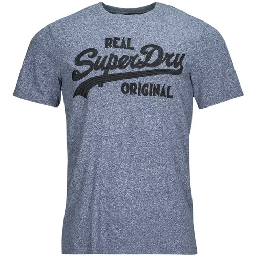 Superdry Majice s kratkimi rokavi EMBROIDERED VL T SHIRT Siva
